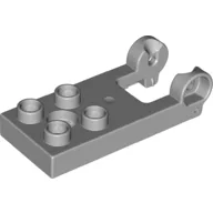 Duplo Plate 2 x 3 with 4 Studs and Reinforced Hinge / Light Bluish Gray
