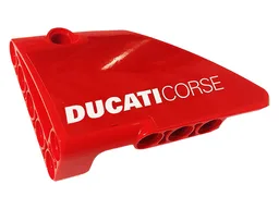 Technic, Panel Fairing #13 Large Short Smooth, Side A with White 'DUCATICORSE' Pattern (Sticker) - Set 42107