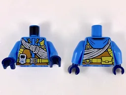 Torso Arctic Overalls (Parka) with Safety Rope Pattern / Dark Azure Arms / Dark Blue Hands