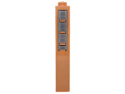 Brick 1 x 1 x 5 - Solid Stud with Fuse Box Pattern (Sticker) - Set 21302