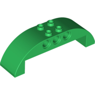 Lego Brick Curved 2 x 8 x 2 Double / Green