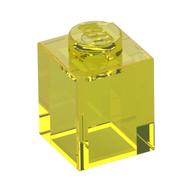 Lego Brick 1 x 1 / Trans-Yellow