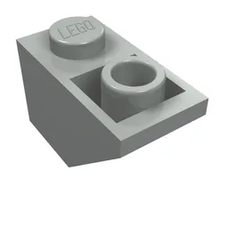 Brick Sloped Inverted 45° 2 x 1 [Old Type with Small Stud Hole] / Light Gray