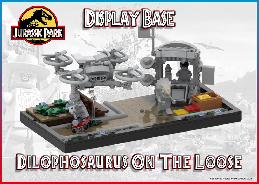 Lego Display Base - Jurassic World Dilophosaurus On The Loose (75934)