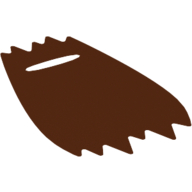 Lego Neckwear Cape, Tattered, Wide Hole / Reddish Brown