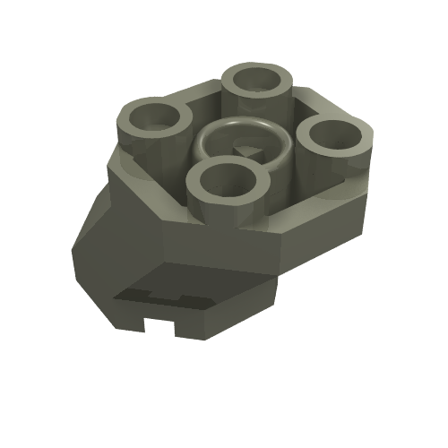 Lego Brick Special Octagonal 2 x 3 x 1 2/3 Sloped / Dark Gray