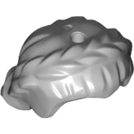 Lego Hair Short with Braid around Sides, Hole On Top / Light Bluish Gray