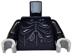 Torso Cascading Folds with Sores and Drainage Pattern / Black Arms / Light Bluish Gray Hands