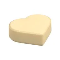 Tile 1 x 1 Heart / Tan