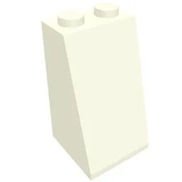 Brick Sloped 75° 2 x 2 x 3 [Solid Studs] / White