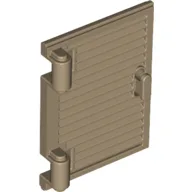 Window 1 x 2 x 3 Shutter with Hinges and Handle / Dark Tan