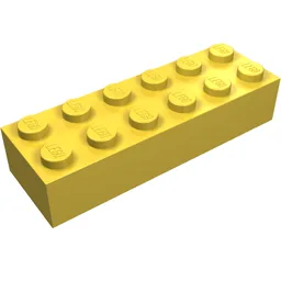 Brick 2 x 6 / Yellow