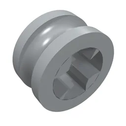 Technic Bush 1/2 Smooth with Axle Hole Reduced / Light Bluish Gray