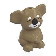 Lego Animal, Koala, Sitting with Black Nose, White Mouth, Closed Eyes print / Dark Tan