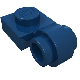 Plate Special 1 x 1 with Clip Light, Bar Hole [Thick Ring] / Dark Blue
