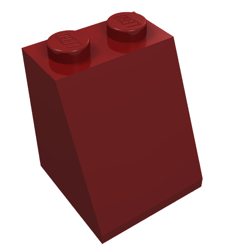 Lego Brick Sloped 65° 2 x 2 x 2 Smooth without Bottom Tube / Dark Red