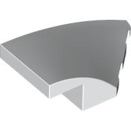 Lego Brick Wedged, Curved 4 x 2 with Stud Notch Right / White