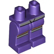 Hips and Dark Purple Legs with Silver Belt, Skirt, Nougat Legs and Boots with Silver Print (Starfire) / Dark Purple