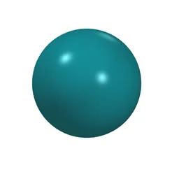 Ball, Hard Plastic, 51mm (approx. 6 studs diameter) / Dark Turquoise