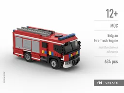 MOC - Belgian Fire Truck Engine (multifunctionele autopomp)