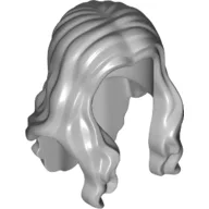 Hair Long Wavy with Centre Part / Light Bluish Gray
