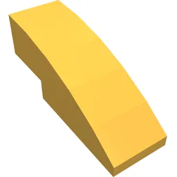 Brick Curved 3 x 1 No Studs / Bright Light Orange