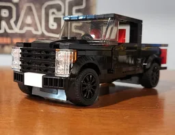 Modern Ford F-250 Truck with Openable Features