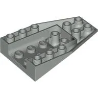 Brick Wedged, Sloped Inverted 6 x 4 with 2 Stud Connections / Light Gray