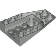 Lego Brick Wedged, Sloped Inverted 6 x 4 with 2 Stud Connections / Light Gray