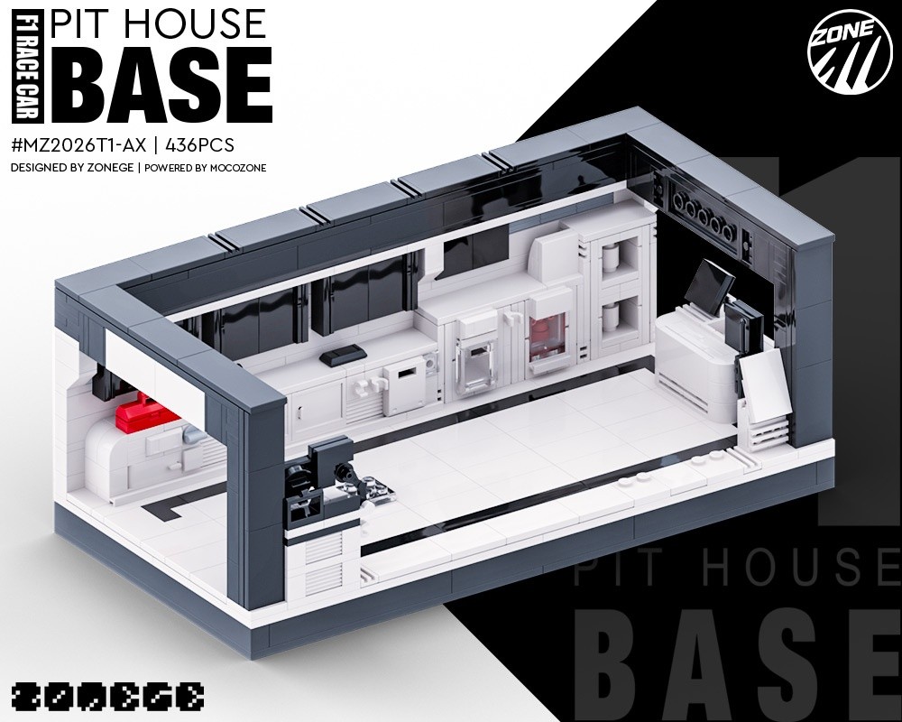Lego 77252 F1 Pit House Show Base
