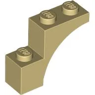 Brick Arch 1 x 3 x 2, Straight End / Tan