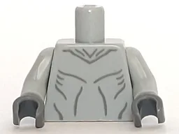 Torso Alien with Muscles Outline Pattern / Light Bluish Gray Arms / Dark Bluish Gray Hands