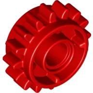 Technic Gear 16 Tooth with Clutch on Both Sides / Red