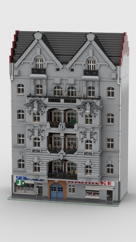 Lego Old Buidling in Berlin Style, with interior