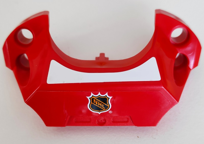 Lego Sports Hockey Chest Protector with NHL Logo on Red Background and White Stripe Pattern (Stickers) - Set 3540