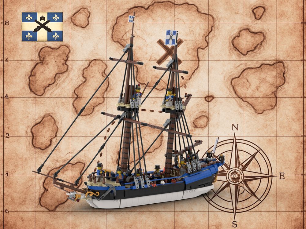 Lego ⚓ THE CENTURION - Colonial Navy Warship | 8 Cannons, 10 Bluecoat Soldiers, Full Interior, Magnetic Compass, Removable Deck, 1858 Pieces | Epic Pirate Hunter