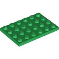 Lego Plate 4 x 6 / Green