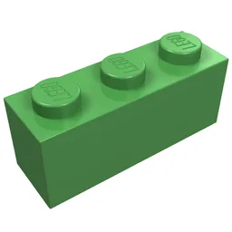 Brick 1 x 3 / Bright Green