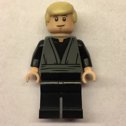 Luke Skywalker, Dark Bluish Gray Robes, Tan Hair, Dual Sided Head