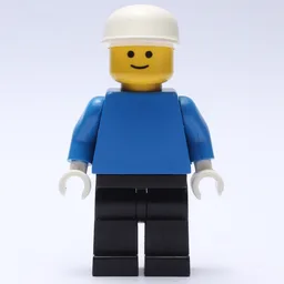 Man - Blue Torso, Black Legs, White Cap