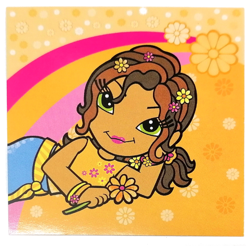 Lego Clikits Insert 10 x 10 for Frame, 'Daisy' Holding a Flower Print