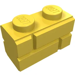 Brick Special 1 x 2 with Masonry Brick Profile / Yellow