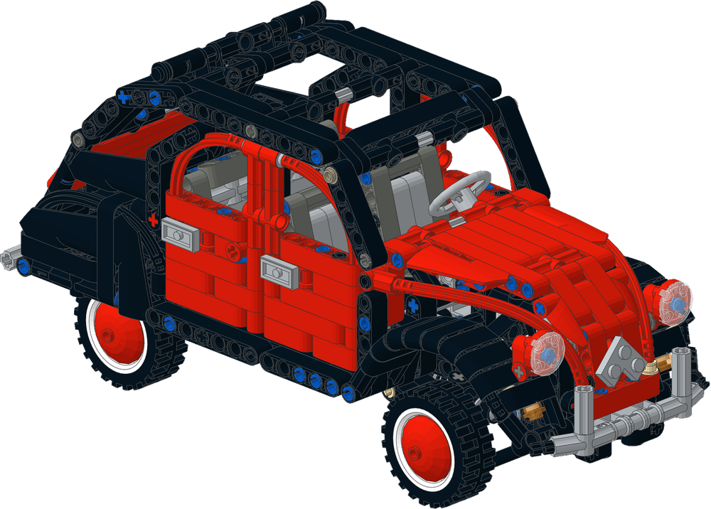 Lego Citroen 2CV Charleston black / Red