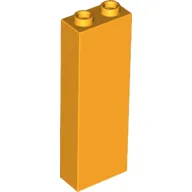 Brick 1 x 2 x 5 with Hollow Studs / Bright Light Orange