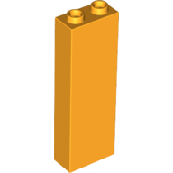 Lego Brick 1 x 2 x 5 with Hollow Studs / Bright Light Orange