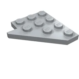 Wedge Plate 4 x 4 Wing Right / Light Bluish Gray
