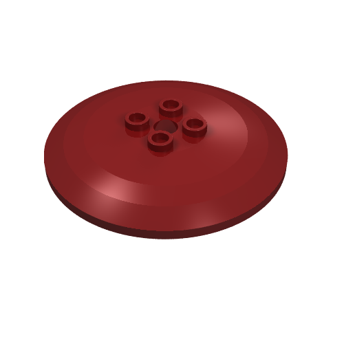 Lego Dish 6 x 6 Inverted (Radar) with Hollow Studs / Dark Red