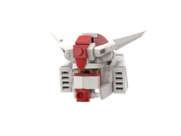 Gundam head sculpture