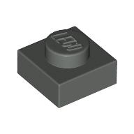 Lego Plate 1 x 1 / Dark Gray