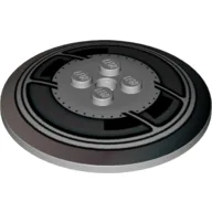 Dish 6 x 6 Inverted (Radar) with Hollow Studs and AT-AT/AT-TE Print / Light Bluish Gray